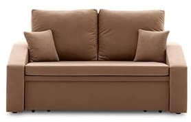 Sofini Sofa Hewlet mit Schlaffunktion! Best Schlafsofa! 2- Sitzer Sofa! Polstermöbel mit stauraum. Schlafsofa mit schlaffunktion und Bettkasten. Kleines Sofa! (MIKRO 48)