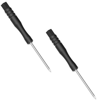 FOCMKEAS 2 Pcs Mini Phillips Screwdriver, 3mm Cross Head, 80mm, Black