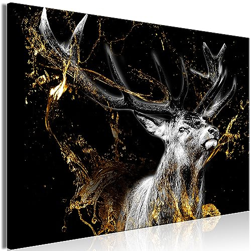 murando - Leinwandbild Tier Abstrakt schwarz, Schlafzimmer, Wohnzimmer | Hochwertige Leinwand, sofort aufhängbar, ideal fürs Wohn- oder Schlafzimmer, wasserfest und lichtecht, langlebig, stilvoll