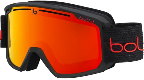 Bollé Maddox Skibrille – Snow Goggles – 100% UV-Schutz, Doppelglas, Anti-Beschlag & Anti-Kratz, Belüftungssystem, Komfort-Schaum & Silikonband | Erwachsene Unisex