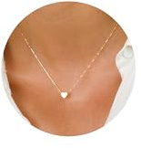 TINGN Geschenke zum Muttertag für Sie - Herz Kette Gold/Weißgold Vergoldet Herz Anhänger Kette Halskette Mädchen Geburtstag Geschenke für Frauen, Geschenk Muttertag für Frauen Mädchen Schmuck