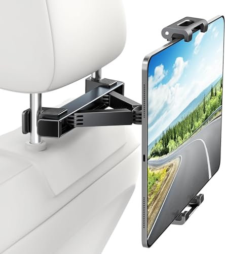 Car Tablet Holder,Headrest Mount Universal 360 Rotating Car Seat Stand Cradle for All 4.7-12.9 Tablets and Smartphones,Stretchable Backseat Tablets Stand for Cars.
