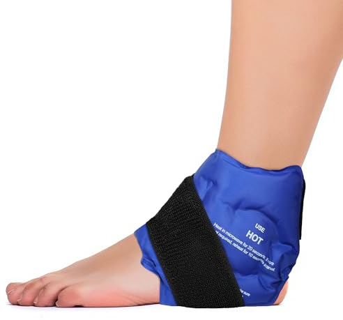 Fittest Pro Ankle Ice Pack Wrap for Swelling, Ice Pack for Injuires Reusable Cold Pack Wrap Hot Cold Therapy Ankle Ice Wrap for Sprained Ankles, Achilles Tendonitis