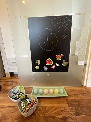 Tafelfolie Selbstklebend Schwarz | Kreidefolie Magnetfolie | Selbstklebende Tafelfolie Schwarz Matt als Tafel für Wand oder DIY Kreidetafel beschreibbar, abwischbar, magnetisch | (50x90cm)