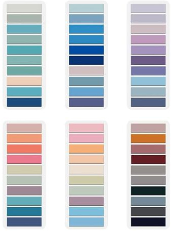 ZAMXHUG Klebemarkierungen - 1200 pcs Index Haftnotizen Tabs, Seite Marker Pagemarker Set Flaggen Bunt Dünn Plastik Haftstreifen Pastell Sticky Aesthetic Seitenmarkierung Klebemarkierungen Haftmarker