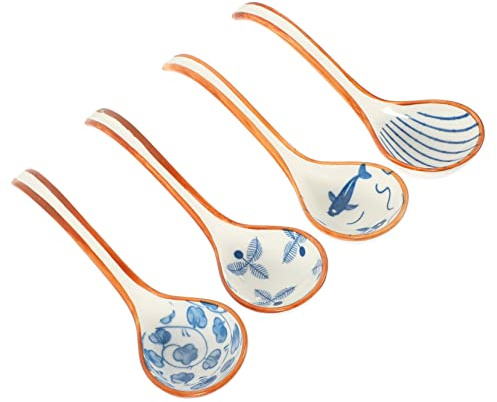 MAGICLULU Cucharas De Cerámica Cuchara Sopera Japonesa Para Sopa De Cantimplora Ligera y Pequeña