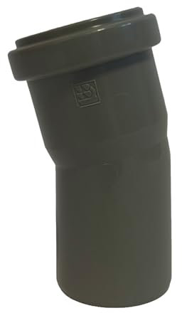 HT Bogen DN 40/15° Grau PP Kunststoff | mit Dichtung | Gummidichtung | Abwasser Installation | Kanalrohrsystem | komplettes HT-System