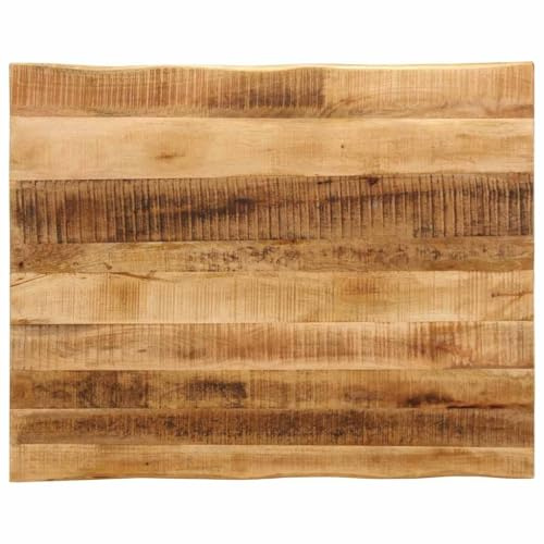 vidaXL Tischplatte mit Baumkante 100x80x3,8 cm Raues Mango Massivholz