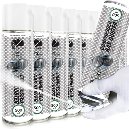 AABCOOLING Bombe Froid, Sprays nettoyants pour moteur Home&Office Gas Duster 500ml - 9 Pièces - Bombe air froid Freeze, Aide au Diagnoctic, Spray de Frio Bombe a Froid, Auto et Moto