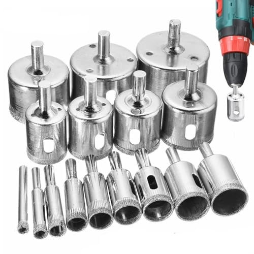 Lochbohrer-Set 16 Stück Bohrer Für Glas