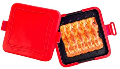 Créateur de sandwich au micro-ondes - grille-pain, cuisinière rapide | Presse chauffante antiadhésive pour le fromage à œufs Snack Breakfast Panini déjeuner Réchauffeur de réchauffeur en plastique Boî