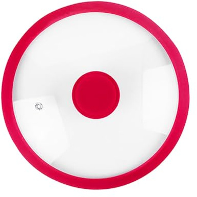 Silikon-Ersatz-Pfannendeckel, Topfdeckel für Bratpfannen, Töpfe, 33 cm, Rot