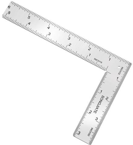 L Ruler Measuring Tool 4 inch by 6 inch Square Framing Ruler 90 Degree Square L Rulers Framing Rulers Measuring Tools for Engineers Carpenter