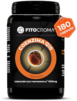 Coenzima Q10 300mg x Cps - Ubiquinone - 180 capsule - (Fosfosomiale™) Tecnologia ultra-solubile alto assorbimento (Coq10 da fermentazione naturale 100%), Q10 coenzima, Q10 integratore