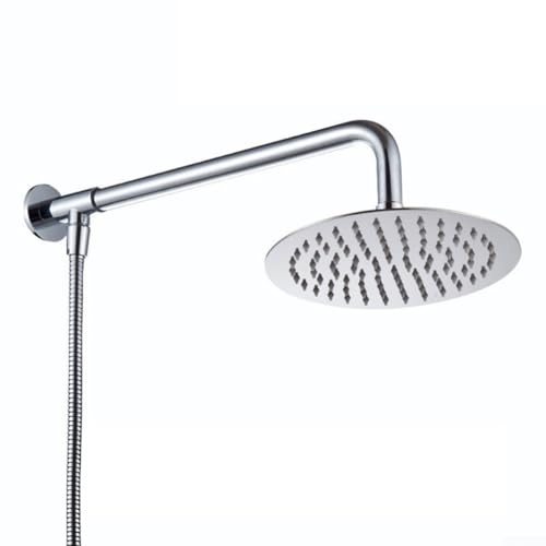 Large Round Shower Head, Waterfall Chrome Rainfall Overhead Kit, Stainless Steel Water-Saving Bath Showerhead For Bathroom