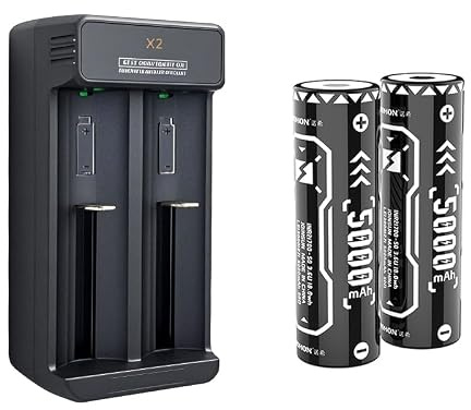 Vyvylabs 21,700-Akku und Universal-Ladegerät