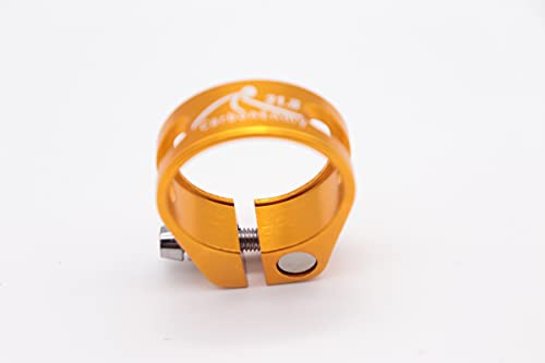 CarbonEnmy Collier de selle en aluminium super léger, 31,8 mm (Or)