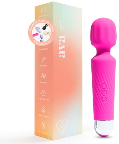 Ava Vibrator Sex Toys – 4 Hour Battery Life | Water Resistant Body Safe Silicone | Clitoral Vibrators Couples Sex Toy with multi patterns and speeds– Clit Stimulator Vibrator for Women – Discreet Gift
