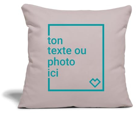 Housse de Coussin Personnalisée Texte Photo Housse De Coussin 45x45