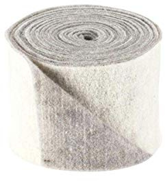 Hochwertiger & Widerstandsfähiger Filz – Zweifarbig - Breite 15cm / Länge 5m - Topfband/Bastelfilz/Wollfilz – Dehnbar & Druckelastisch (Weiß/Grau)