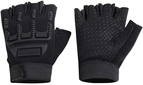 Clobeau Biking Gloves Kids Boys Girls Cycling Exercise Half Finger Fingerless Gloves Child Motor Bike Riding Anti-Slip Weight Lifting Bikes Workout Climbing Bicycle Glove Gym Skate Glove