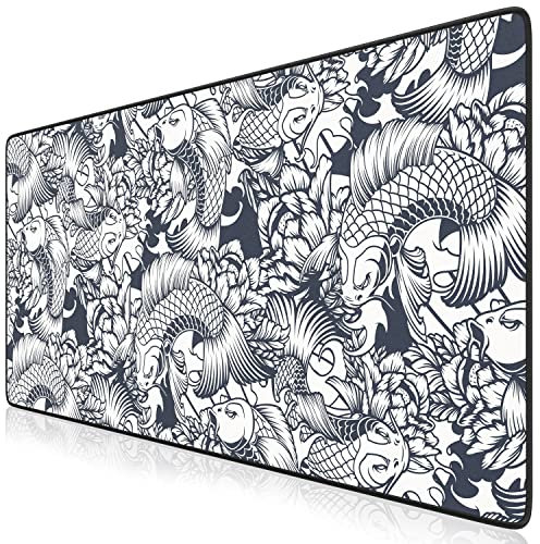 TITANWOLF - Tapis de Souris Gaming XXL 900x400mm, Mouse pad mat, sous-main Bureau Gamer Extra Large en Tissu, Base antidérapante, Haute précision et vitesse, pour claviers Roccat Razer Logitech