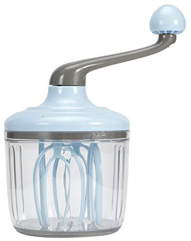 Handmixer Manueller Schneebesen mit Handkurbel, 1100 ml Eier Mixer Klassischer Milchaufschäumer Milchshake Rührer Ruehrgeraet Sahnemischer Haushaltsmixer für Sahne und Eischnee