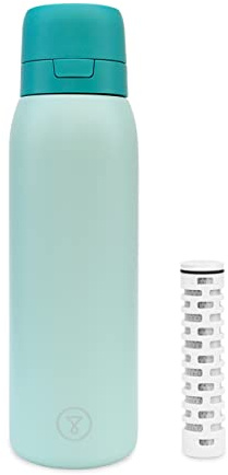 Tappwater BottlePro - Reusable water filter bottle 750 ml - Filters 80+ contaminants, BPA free. Sustainable refills and watertight seal (Green)