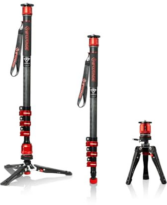 IFOOTAGE Monopod with Pedal Cobra 3 C180F-P, 71 Monopod for Cameras Portable Travel Mono pod with Feet, Mono pod Camera Stand Compatible with Sony Canon Nikon DSLR Camera, Max Load 17.64 lbs