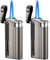 2 accendini tempesta a gas ricaricabili, accendino antivento per cucina, barbecue, campeggio (venduto senza gas butano)