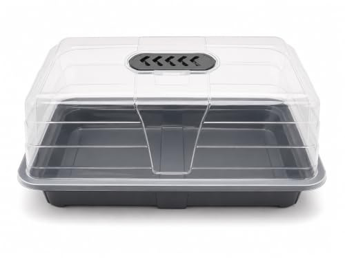 Tamersgifts Vented Propagator Tray Set with Lid & Solid Gravel Tray (No Drainage Holes)