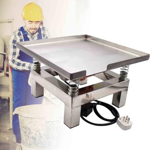 CGLYYDS Elektrischer Betonrüttler 3600 Vibration pro Minute, Mini-Edelstahl-Rütteltisch, Betonrütteltisch Vibrationsprüfstand Prüfblock Vibrationsplattform