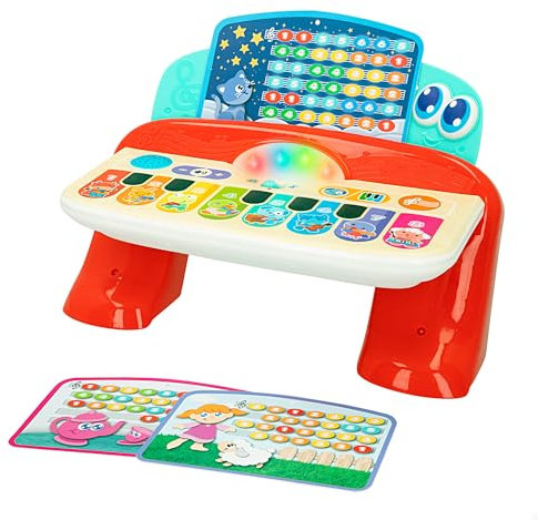 Winfun Piano Infantil, Juguetes con música bebés, Incluye partituras, Luz y Sonido, Botones táctiles, Juguete Musical, Regalos bebé 1 año, 47258