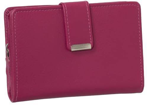 Ledershop24 RFID Damen Leder Geldbörse Portemonnaie Geldbeutel - Geschenkset + exklusiven Schlüsselanhänger - Farbe Pink