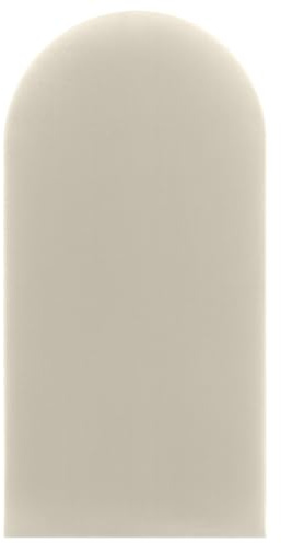 Coussin Mural Décoration Murale Lit Tour de tête Ovale Panneau Mural rembourré Revêtement Mural 3D Moderne Panneau de Luxe rembourré 30 x 100 cm Crémeux
