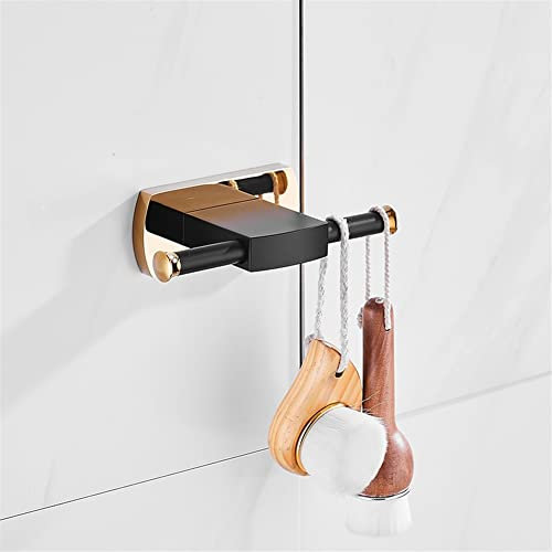Generisch Handtuchhalter, Schwarzgold, kreativer Handtuchhalter aus Kupfer, Handtuchhalter, Toilettenpapierhalter, Handtuchhaken für Bademäntel, Badezimmer-Hardware-Set, Badezimmer-Hardware/