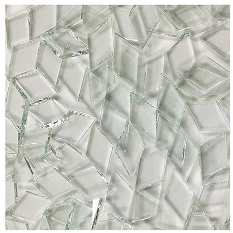 Mosaique Carrelage Matériaux d'artisanat de mosaïque de verre clair 50 g/sac bricolage feuille de vitrail diamant mosaïque mosaïque for bricolage à la main Tesselles Mosaique (Color : Transparent, T