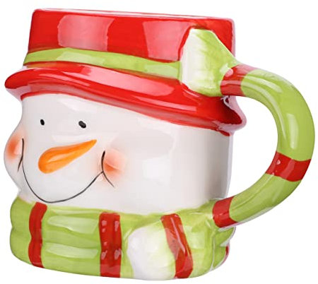 Ciieeo Große Weihnachtsbecher Schneemann Keramik Kaffeetasse Jungen Und Mädchen Weihnachtsmann Tasse