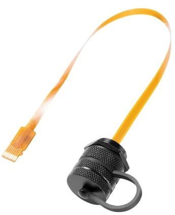 Plinkwirekb Panel Mount Micro SD TF Karten Verlängerung, FPC Flachkabel mit IP67 Schutz, SD Karten Adapter mit Aluminiumgehäuse für Arduino, Raspberry Pi, GPS, DVR und Embedded Systeme（0,3m）