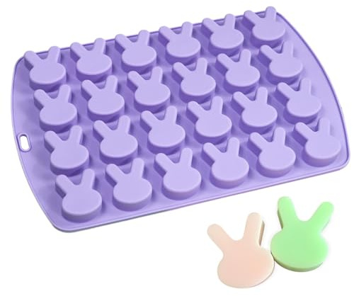 Zasdvn Hasen-Silikonformen für Schokolade, Osterhasen-Formen für Schokolade - Cartoon-Kaninchen-Silikon-Backform - Cartoon-Kaninchen-Backform, multifunktionale Kuchendekorationsform für Kekse