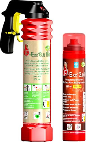F-Exx® Schaum Feuerlöscher Sparpaket 1x F-Exx® 8.0 Bio, 1x F-Exx® 3.0 F
