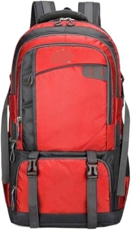 OUYUE Sac À Dos De Voyage Sac À Dos De Camping 60L Sac De Randonnée Léger pour Hommes Et Femmes Alpinisme pour Camping Trekking(Rot)
