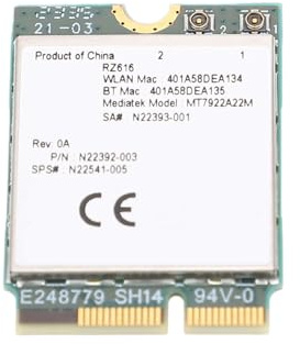 Módulo de Tarjeta de Red WiFi6E WL RZ616 MT7922A22M M.2, Adaptador de Tarjeta WiFi6E de Triple Banda Bluetooth 5.2 de 5374 Mbps, para Computadora, Compatible con Linux, Fácil
