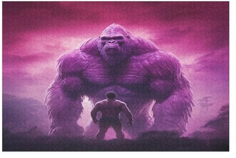 Gorilla Puzzle Für Erwachsene,1000-teiliges Puzzles, Für Kinder,Holzpuzzle,Lernspielzeug, （75×50cm）