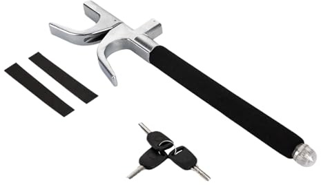Serratura per volante per auto, universale, per immobilizzatore, regolabile, antifurto, antifurto con 3 chiavi per auto/SUV/camion