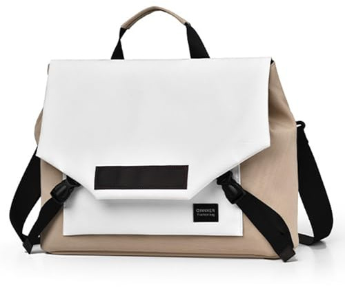 Yjcnelcr vattentät axelväska avslappnad messenge väska crossbody väska med reflekterande rand laptopväska för män, Färg 6, 1437x27x10cm 1541x30x10cm