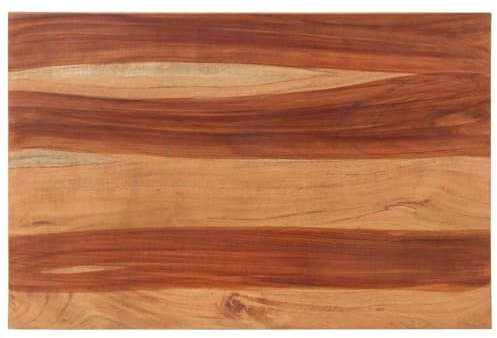 Qnhdfrt Solid Acacia Wood Table Top, 60 x 90 cm, Honey Brown Finish | Features a rustic design suitable for indoor and outdoor use, including dining rooms, kitchens, and patios.