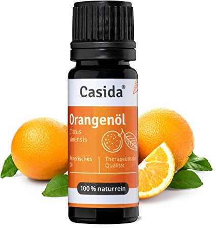 Casida Orangenöl Naturrein - Ätherisches Öl - Therapeutische Qualität – Orangen Öl für Aromatherapie, Aromadiffuser - Aus der Apotheke, 10 ml
