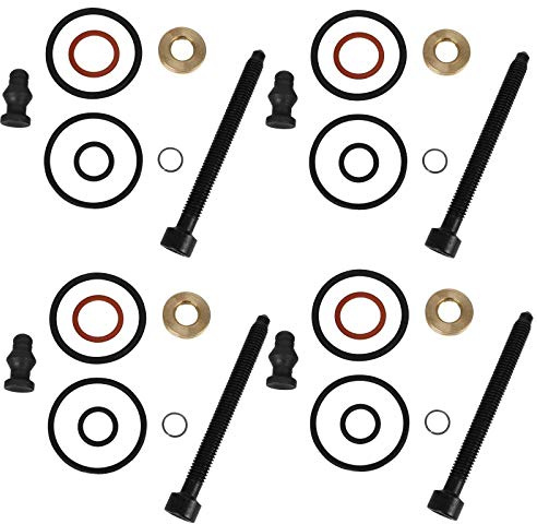 Car-Parts24 x Bosch Dichtungssatz Einspritzdüse inkl. Schrauben Pumpe Düse Dichtungssatz 1,9 2,0 TDI Motorcode BKC BMM BLS BPW ATD AXR ASZ BLT