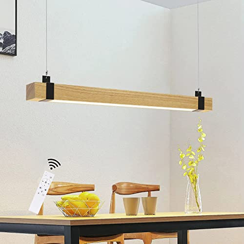 ZMH LED Lampe Suspension 19W 100cm Luminaire Plafonnier Moderne Hauteur et Température de Couleur Réglable pour Salle à Manger Salon Café Hôtel Bureau